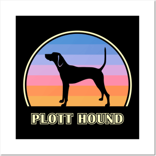 Plott Hound Vintage Sunset Dog Posters and Art